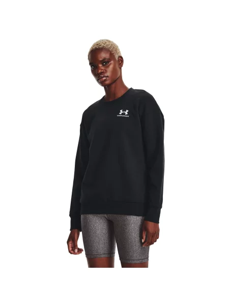 Bluza Under Armour Essential Fleece Crew Black XS czarny