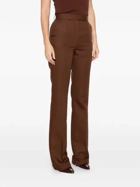 Cu centură pantaloni Elisabetta Franchi maro