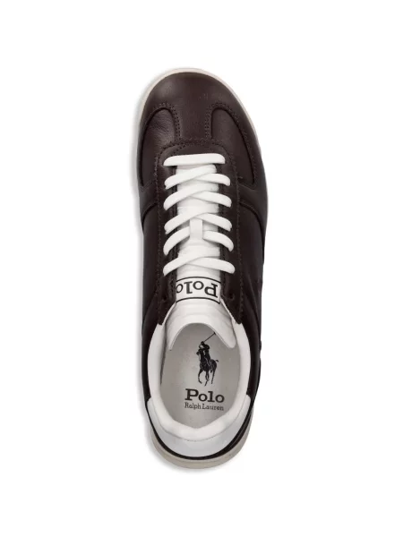 Bőr futó masnis sneaker Polo Ralph Lauren piros