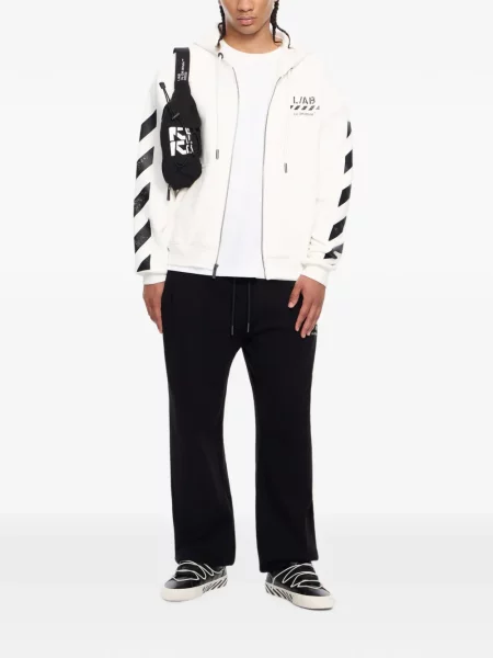 Hoodie L/ab C/o Off-white με σχέδιο λευκό