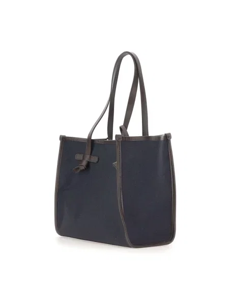 Shopperka Gianni Chiarini skórzana niebieska