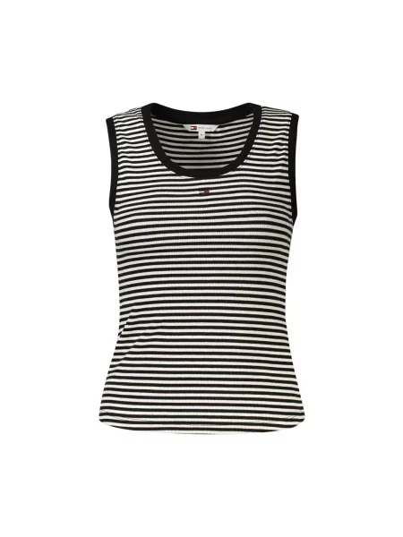 Prugasta potkošulja Tommy Hilfiger crna