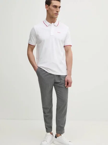 Поло Pepe Jeans Hans однотонне білий