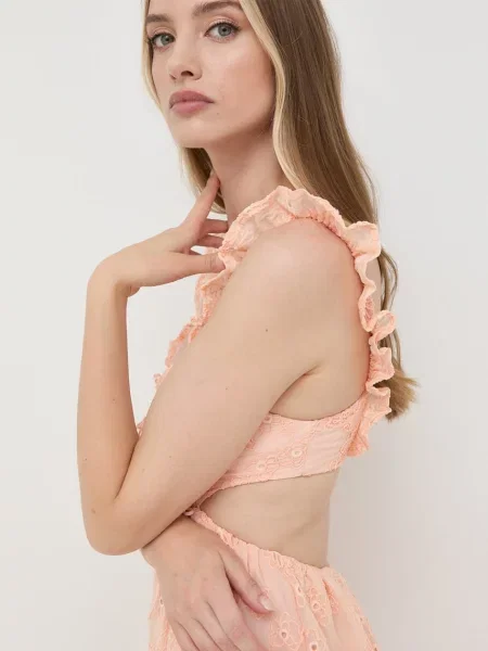 For Love & Lemons kiszélesedő ruha narancsszínű