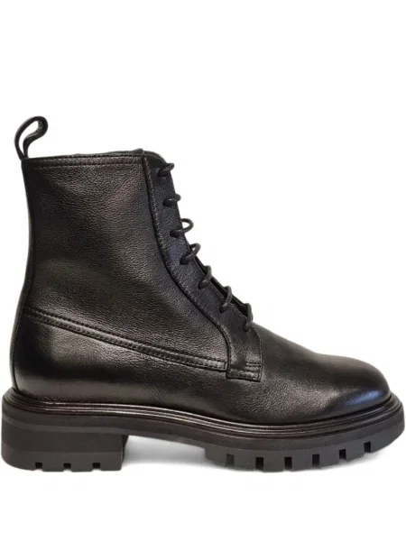 Botine Henderson Baracco cu șireturi din piele negru