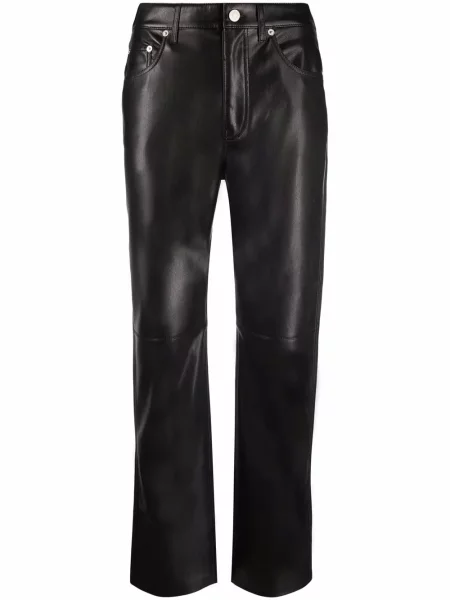 Cropp pantaloni Nanushka din piele negru