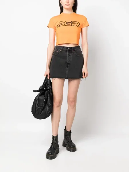 Krótka spódnica jeansowa Levi's z logo