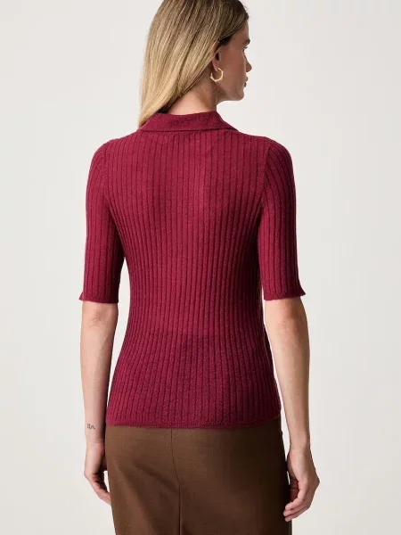 BOSS Orange sweter z wełną czerwony