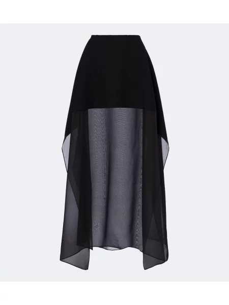 Fusta maxi Sportmax de mătase negru