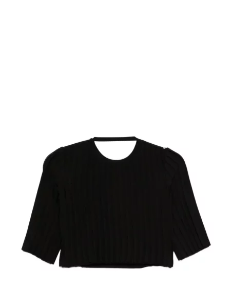 Tricou Sportmax cu nervuri negru