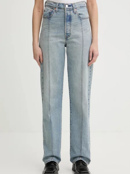 Levi's jeans RIBCAGE FULL LENGTH albastru