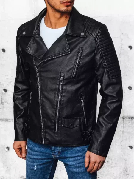 Кожено яке Dstreet черно