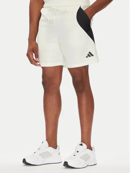 Adidas Pantaloni scurți sport Stadium alb