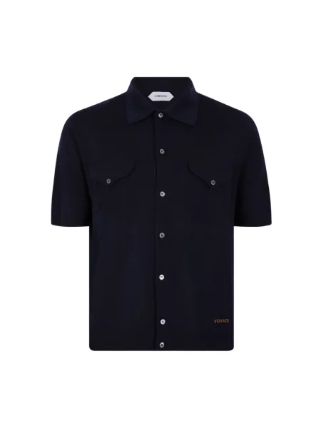 Sweter Versace wełniany niebieski