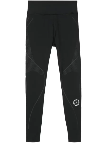 Prugaste tajice Adidas By Stella Mccartney crna