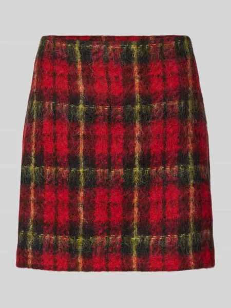 Spódnica mini z dodatkiem wełny Lauren Ralph Lauren czerwona