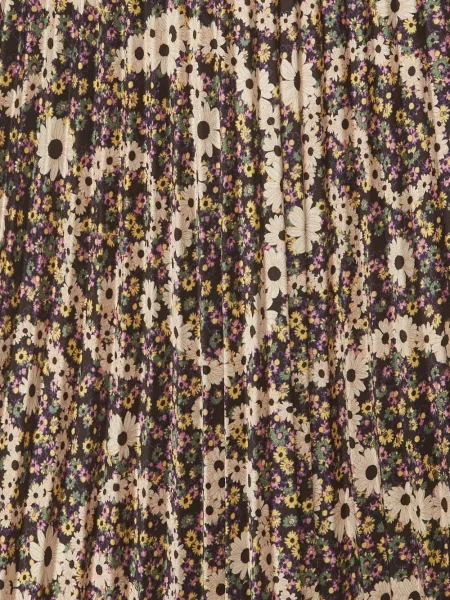 Fustă midi Maje cu model floral cu imagine negru