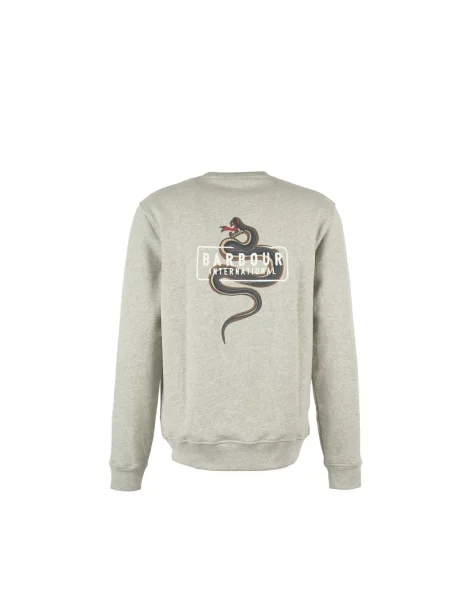 Bluza nierozpinana Barbour z okrągłym dekoltem szara