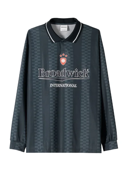 Bershka Majica temno zelena / oranžna bela