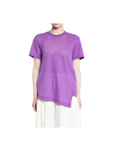 Koszulka Comme Des Garcons z siateczką z siateczki fioletowa