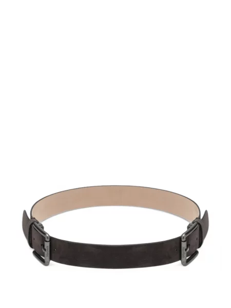 Curea Max Mara din piele cu tepi maro