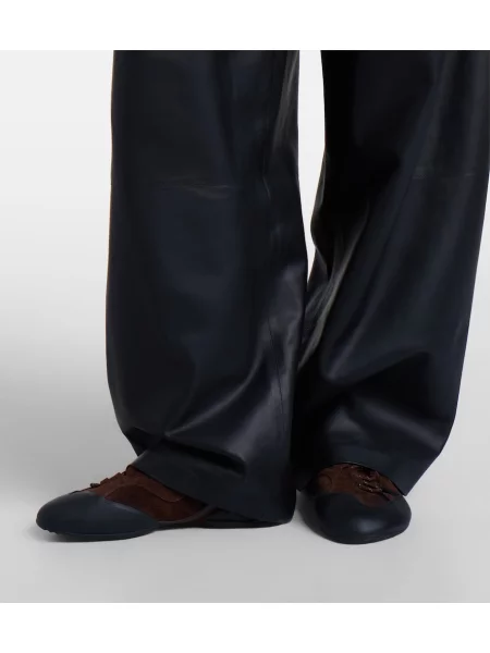 Pantaloni Loewe din piele negru