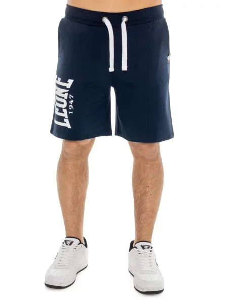 Spodenki Leone Basic z dużym logo niebieskie
