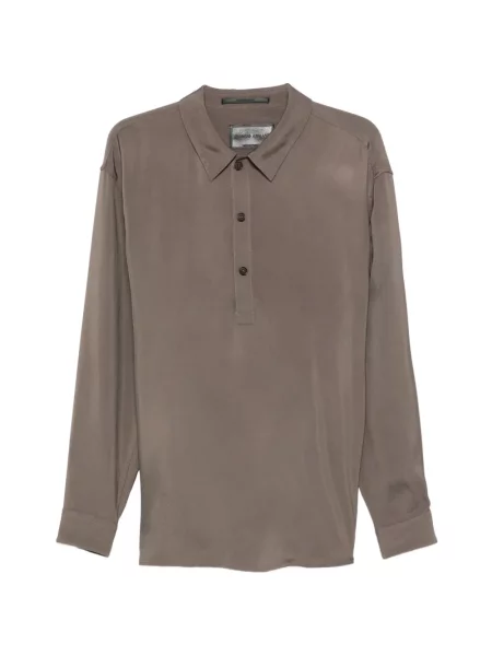Długi polo Giorgio Armani brązowe