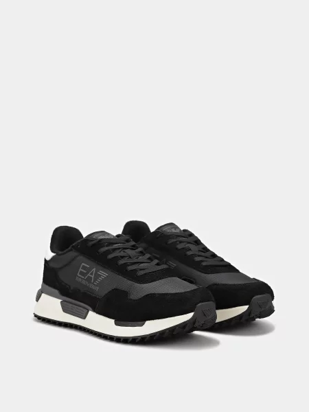 Жіночі Кросівки білий/чорний шкіра з покриттям/поліестер/шк білі