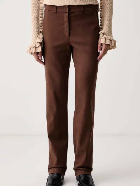 Marella pantaloni regular pentru femei cu lyocell MLLTAPIOCA maro