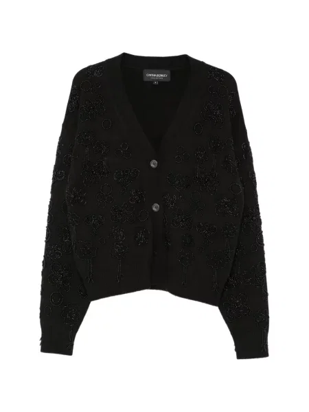 Cardigan Cynthia Rowley cu model floral negru