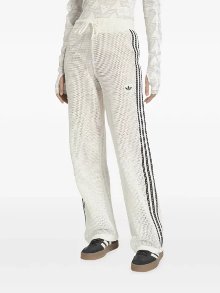 Pantaloni Adidas cu dungi alergare cu cordon