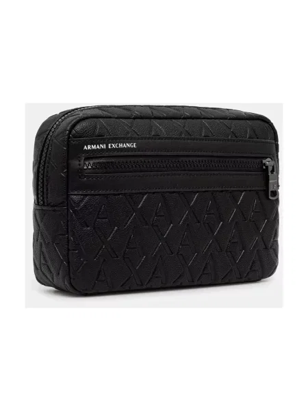 Torba Armani Exchange z kieszeniami na zamek czarna
