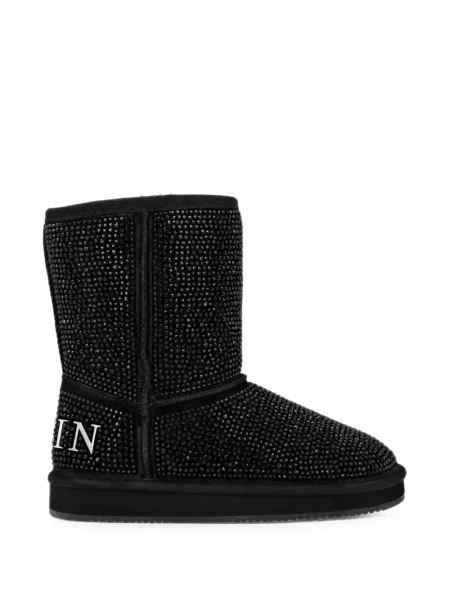 Botine Philipp Plein din piele de căprioară negru