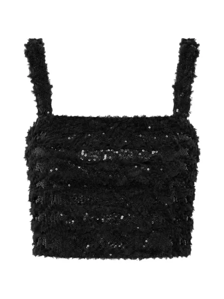 Decupat top Elie Saab cu paiete negru