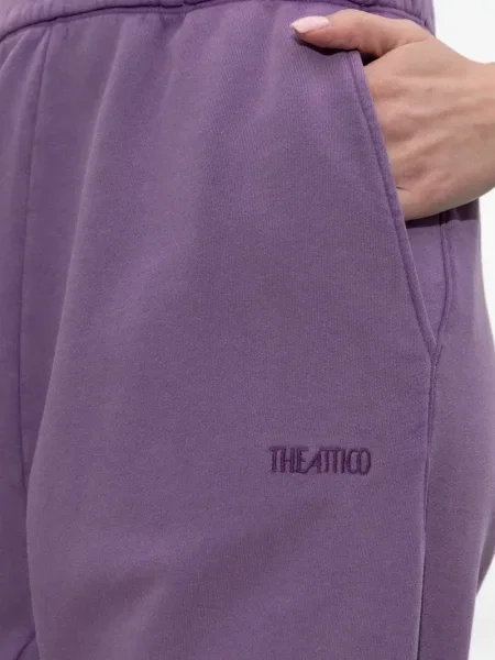 Pantaloni The Attico cu broderie violet
