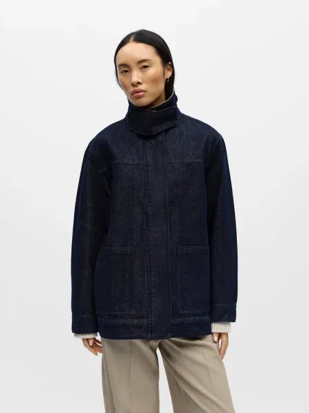 OBJECT Geacă de primăvară-toamnă denim albastru