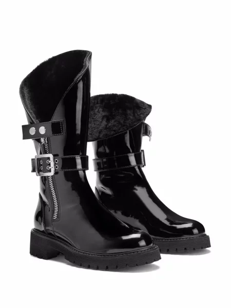 Iš natūralios odos auliniai batai Giuseppe Zanotti juoda
