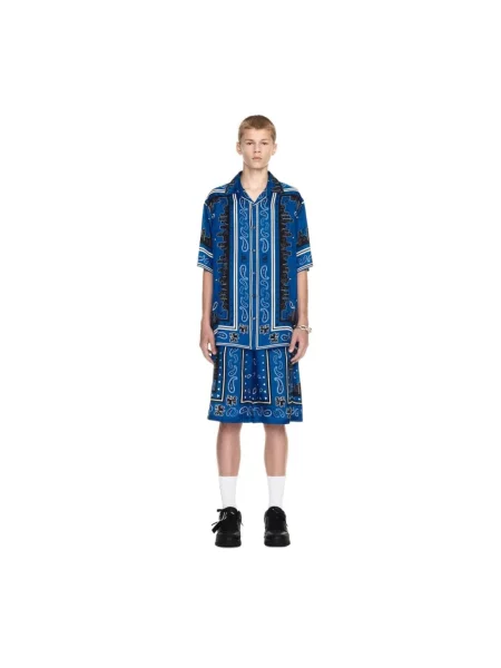 Szorty Off-white z nadrukiem z wzorem paisley w miejskim stylu białe