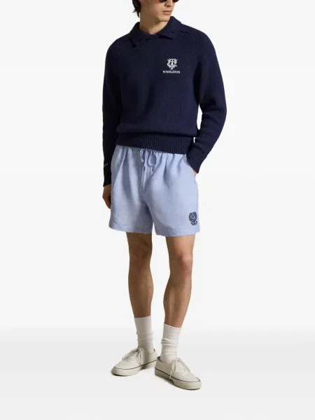 Șapcă Polo Ralph Lauren de mătase cu dungi cu cataramă albastru
