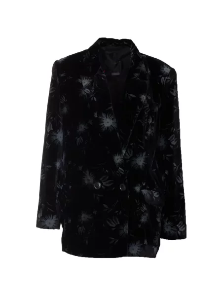 Geacă Pinko cu model floral cu imagine cu două rânduri de nasturi negru
