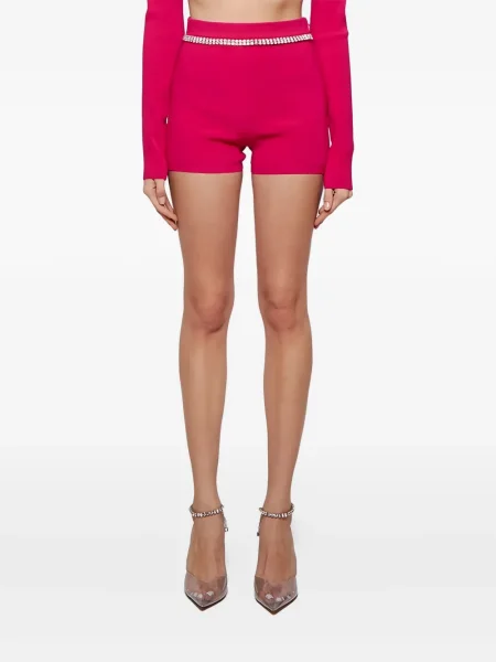 Pantaloni scurți Rabanne de cristal roz