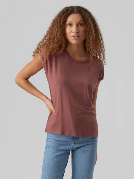 VERO MODA Majica AVA prljavo roza