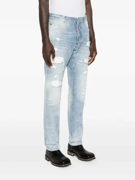 Blugi Dsquared2 zdrențuiți albastru