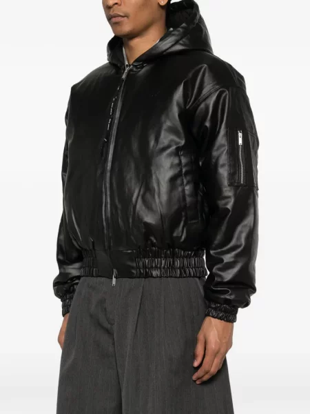 Geacă bomber Alis cu glugă negru