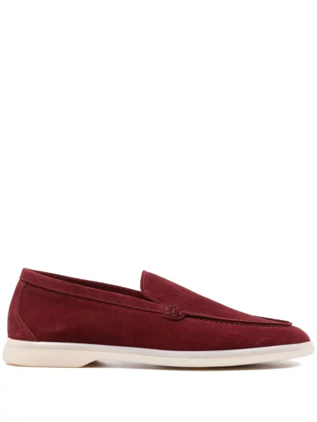 Pantofi loafer Scarosso fără toc roșu
