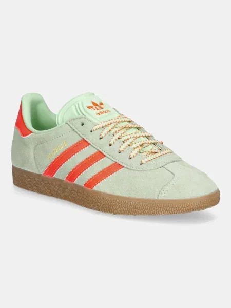 Adidas Originals sneakers din piele intoarsă Gazelle verde
