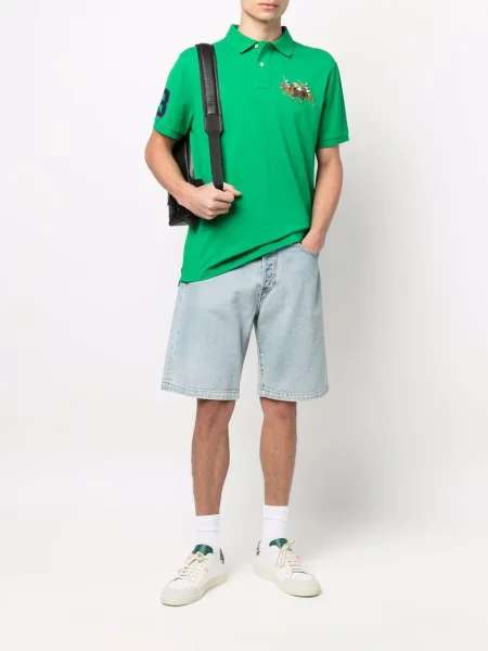 Șosete Polo Ralph Lauren cu autograf din țesătură twill albastru
