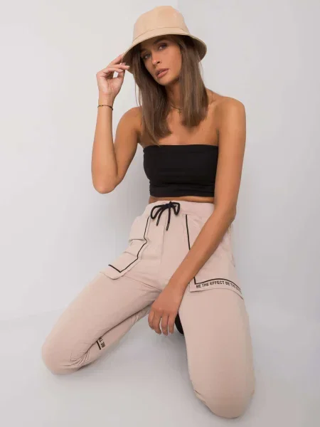 Sportske hlače Fashionhunters bež