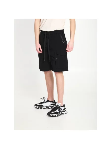 Szorty cargo Dolce And Gabbana ze sznurkiem czarne